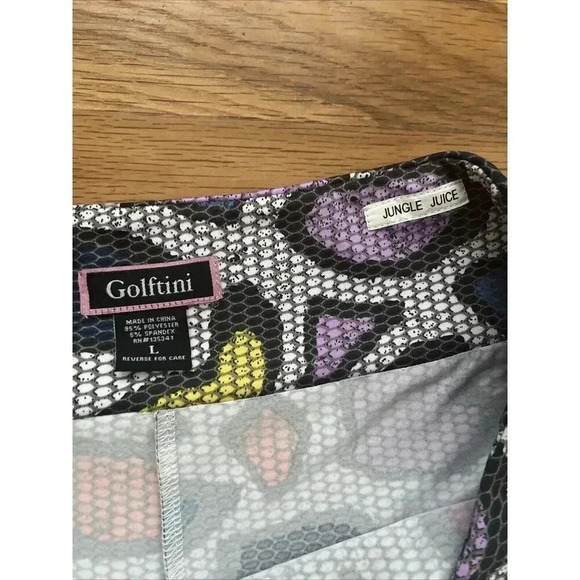 Golftini Jungle Juice Women's Skort Colorful Geometric Golf Stretch Size L - Picture 4 of 5